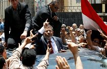 Morsi durante la campaña electoral en junio de 2012
