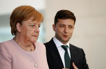 Ангелу Меркель затрясло на встрече с Зеленским