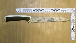 This knife was used to attack police officers in London