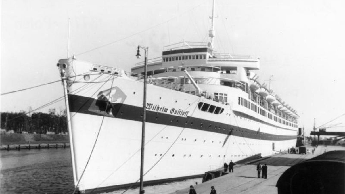 The MV Wilhelm Gustloff, then a hospital ship, in Gdansk on September 23, 1939. 