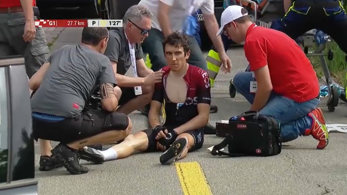 Thomas sufre una caída en el Tour de Suiza
