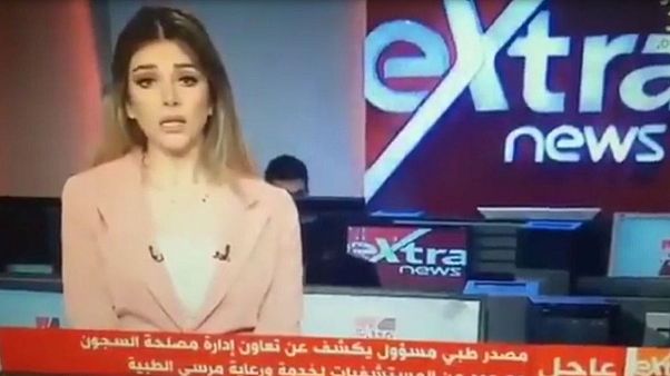 گاف گوینده تلویزیون مصر در اعلام خبر درگذشت محمد مرسی گاف گوینده تلویزیون مصر در اعلام خبر درگذشت محمد مرسی