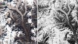 El área de Dragnag en octubre de 2018 y octubre de 1980 El área de Dragnag en octubre de 2018 y octubre de 1980