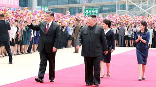 رئيسا الصين وكوريا الشمالية