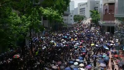 Thousands of protesters back on the streets of Hong Kong