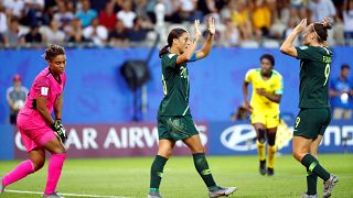 Sam Kerr's four goals takes Australia into knockout stage