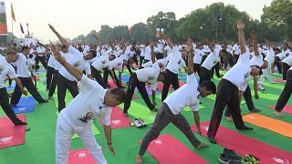 Indiens Premier eröffnet Welt-Yoga-Tag