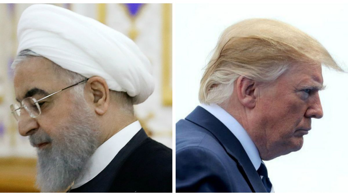 الرئيس الأمريكي دونالد ترامب والرئيس الإيراني حسن روحاني