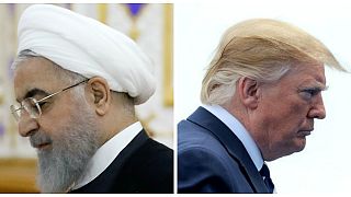 الرئيس الأمريكي دونالد ترامب والرئيس الإيراني حسن روحاني