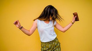 Happy woman dancing