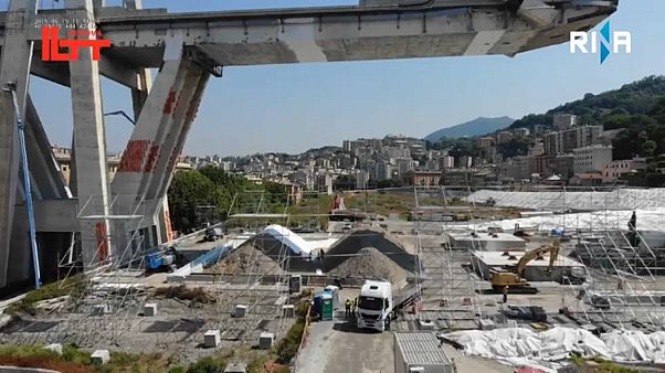 Genua: Letzte kontrollierte Sprengungen Genua: Letzte kontrollierte Sprengungen