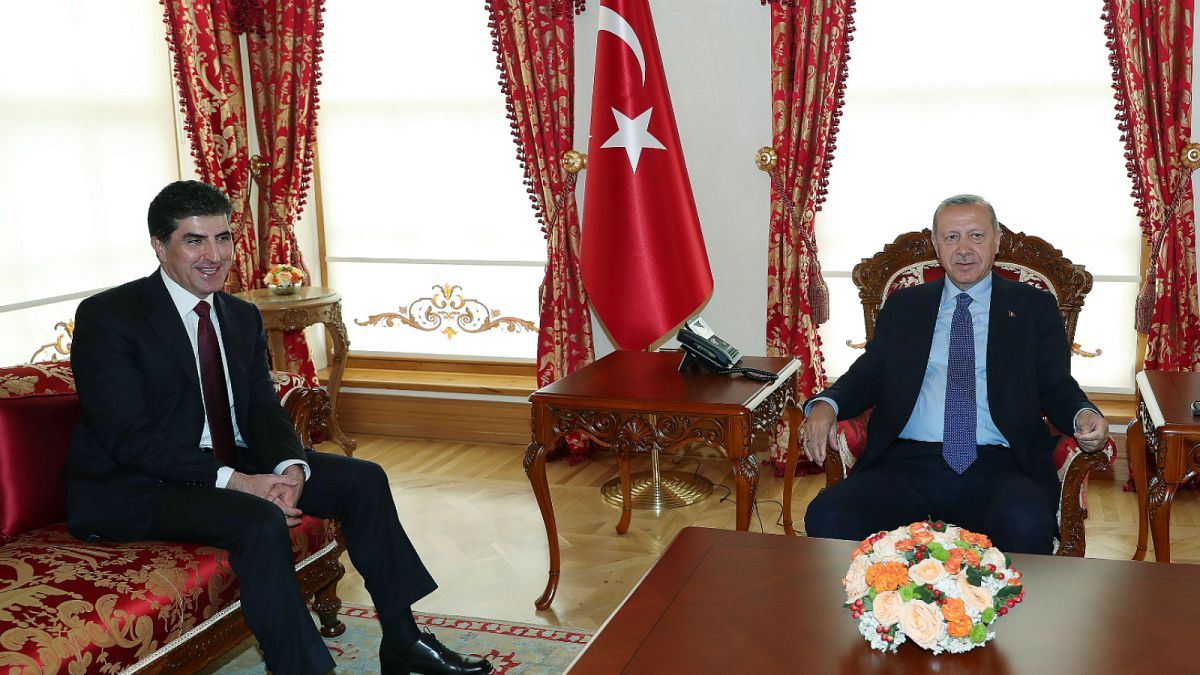 İKBY Başkanı Barzani Erdoğan'ın konuğu oldu