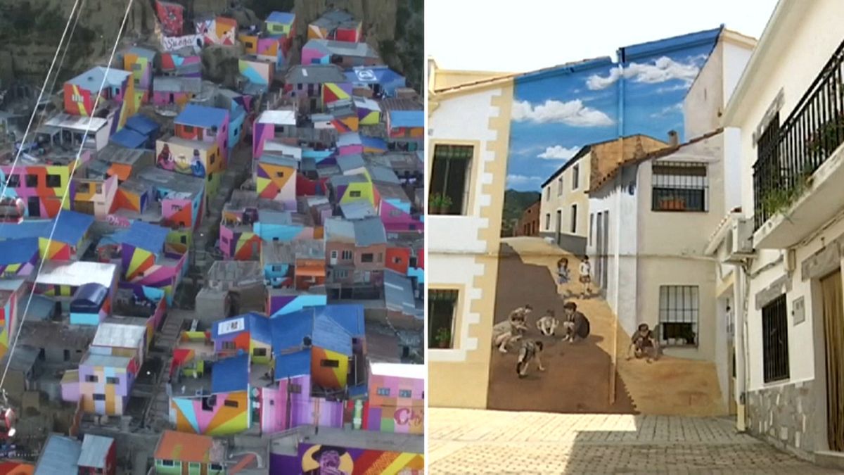 Arte urbano para revitalizar poblaciones en Bolivia y España