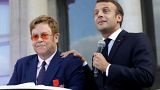 Sir Elton John is awarded France's highest civilian award by the French President