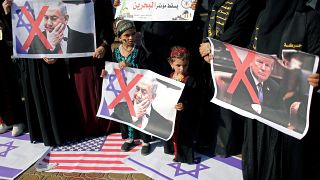 فلسطينيون يتظاهرون رفضا لخطة إدارة ترامب للسلام في الشرق الأوسط