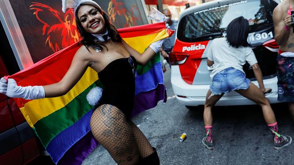 Multidão na "Gay Pride" de São Paulo Multidão na "Gay Pride" de São Paulo