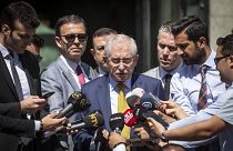 Yüksek Seçim Kurulu (YSK) Başkanı Sadi Güven, YSK önünde açıklamalarda bulundu.
 ( Özge Elif Kızıl - Anadolu Ajansı )