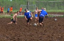Mud is in the air at Russian swamp football tournament