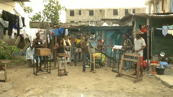The band aims to raise awareness of DRC's waste problem The band aims to raise awareness of DRC's waste problem