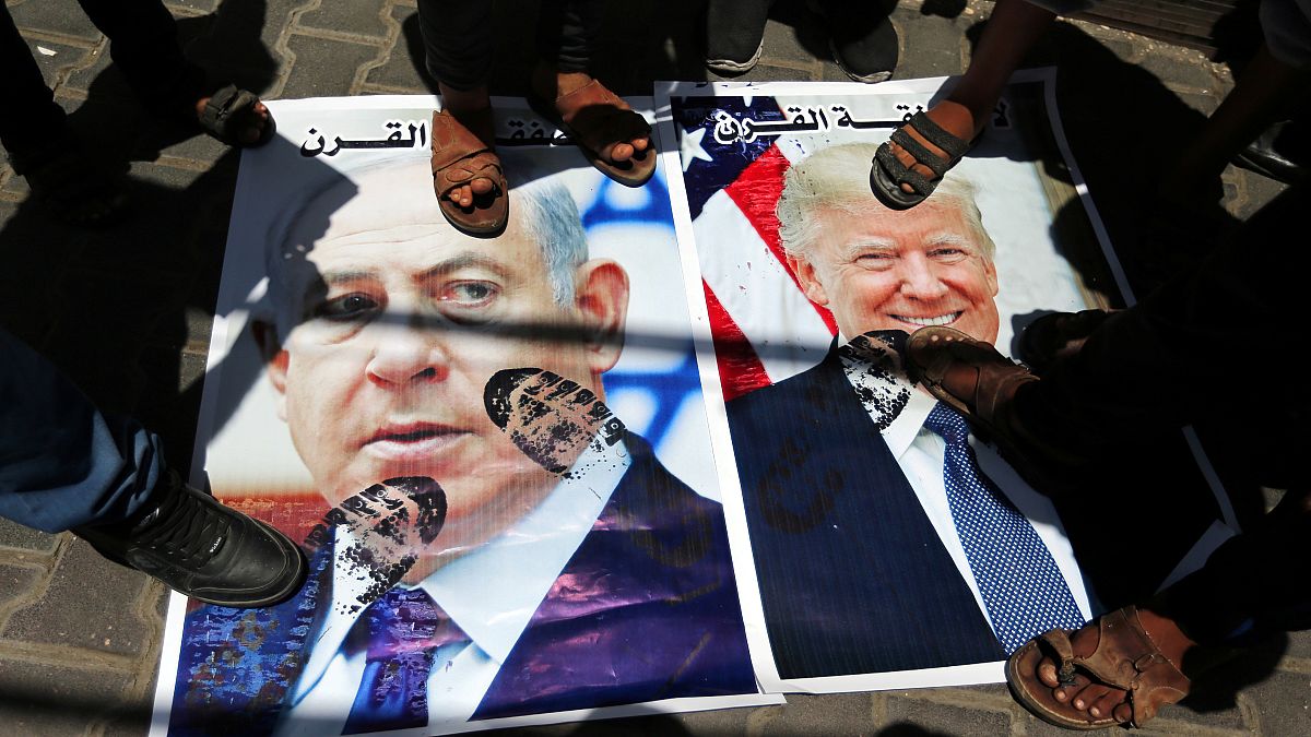 Gazze'de Trump ve İsrail Başbakanı Netanyahu protesto edildi