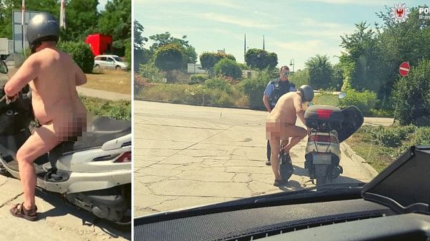 Sexy European Nude - Naked man riding scooter during heatwave tells German police ...