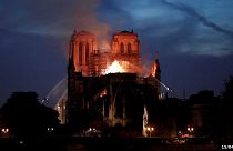 La cathédrale Notre-Dame de Paris en flammes le 15 avril 2019