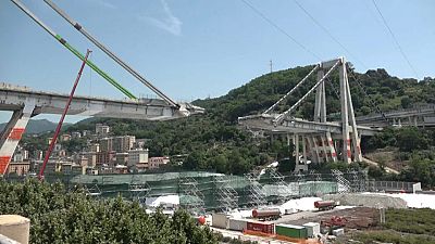 First foundation stone placed for new Genoa bridge