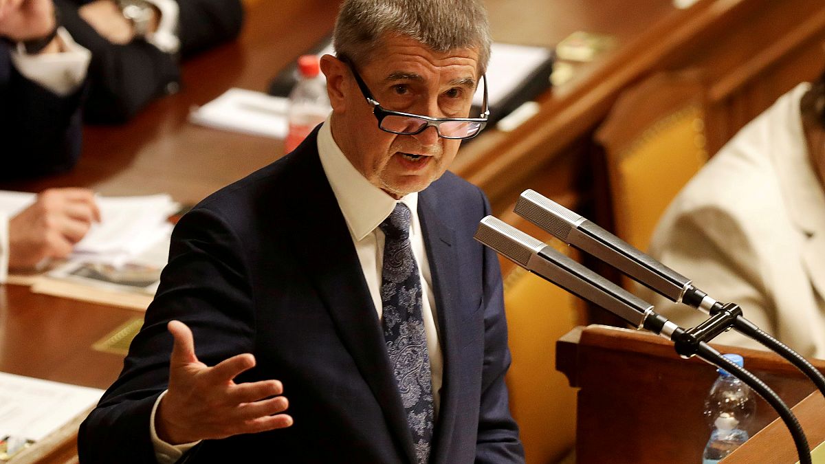 FILE PHOTO: Czech Prime Minister Andrej Babis attends a parliamentary session