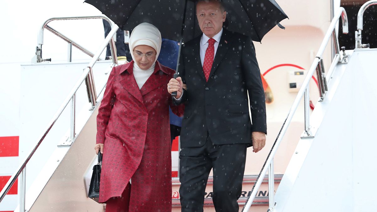 Cumhurbaşkanı Recep Tayyip Erdoğan ve eşi Emine Erdoğan Osaka'da