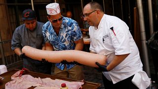 Hot dog weighing 66 pounds attempts Guinness World Record