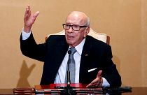 FILE PHOTO: Tunisian President Beji Caid Essebsi holds a news conference at the Carthage Palace in Tunis