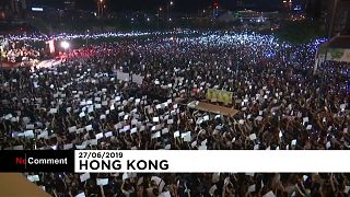 Manifestação em Hong Kong com apelo ao G20