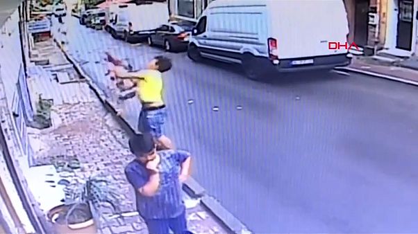 Teenager Saves Baby Falling From Second Floor Window In Istanbul