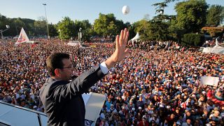 Watch: Crowds see new Istanbul mayor Ekrem Imamoglu take office