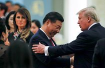 الرئيسان الصيني والأميركي في بكين في العام 2017 - أرشيف