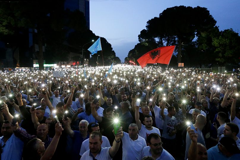 Tirana, Albania, June 8, 2019. REUTERS/Florion Goga
