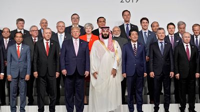 زعماء دول مجموعة العشرين خلال القمة في أوساكا