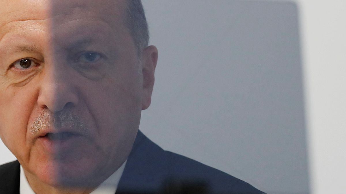 الرئيس التركي رجب طيب إردوغان في قمة مجموعة العشرين في أوساكا باليابان. حزيران/2019