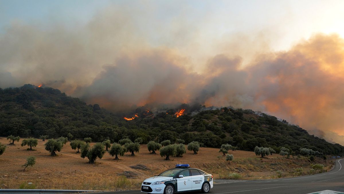 Сильные пожары в Каталонии