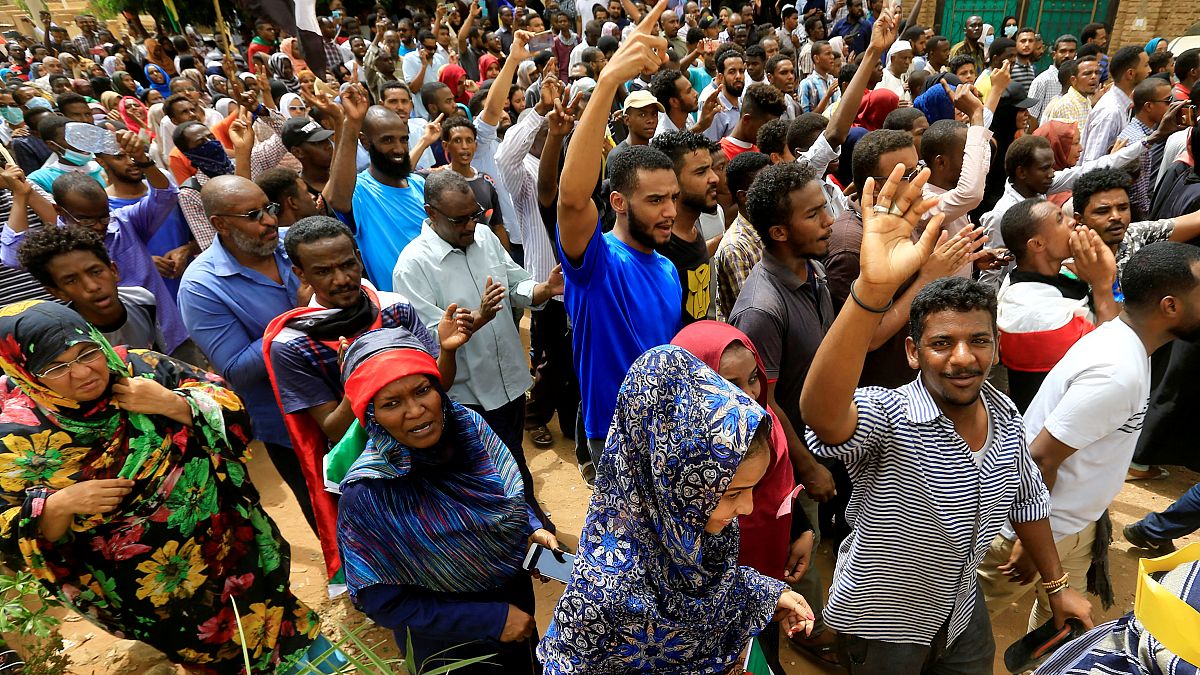 Demonstranten in Khartum