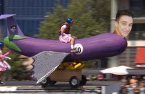 Frédik és Bénik a repülés napján Lyonban