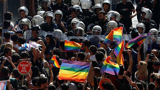 Activists march for Pride in Turkey before being dispersed by police