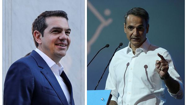 Législatives en Grèce : la droite de Mitsotakis devrait sortir Tsipras Législatives en Grèce : la droite de Mitsotakis devrait sortir Tsipras