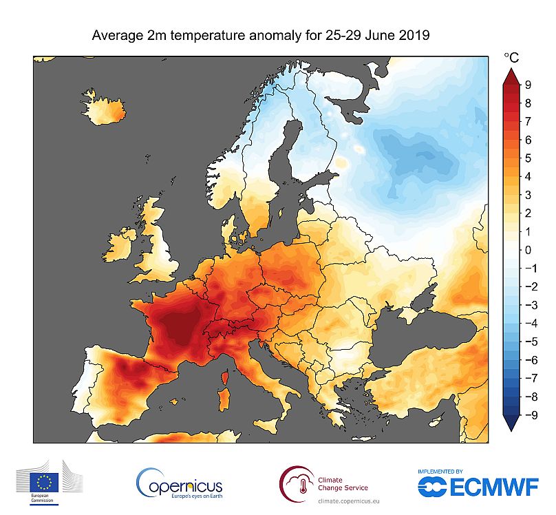 Unión Europea, Copernicus Climate Change Service, ECMWF