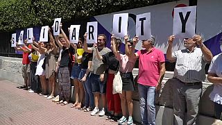 AI protesta en Atenas contra el Decreto Salvini y a favor del Sea-Watch 3
