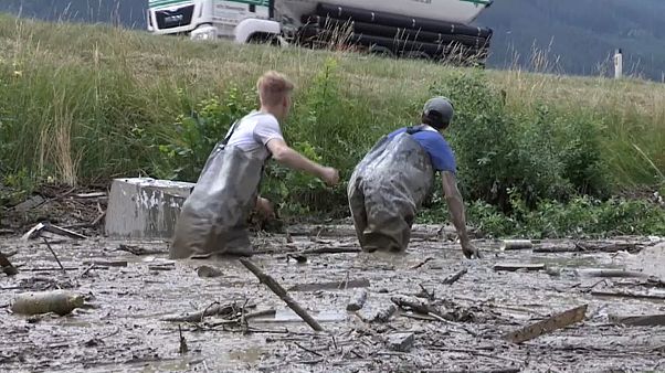 Autriche : coulées de boue dans le Tyrol Autriche : coulées de boue dans le Tyrol
