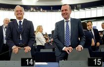 Manfred Weber, candidato "spitzekandidat" del EPP y el eurodiputado popular, Esteban González Pons