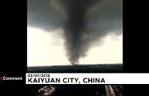 ویدئو؛ ۶ کشته و ۱۹۰ مصدوم در گردباد عظیم در چین