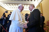 Russian President Vladimir Putin meets with Pope Francis at the Vatican July 4, 2019