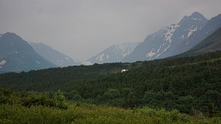 Mountain Valley oscurecido por los incendios el pasado junio